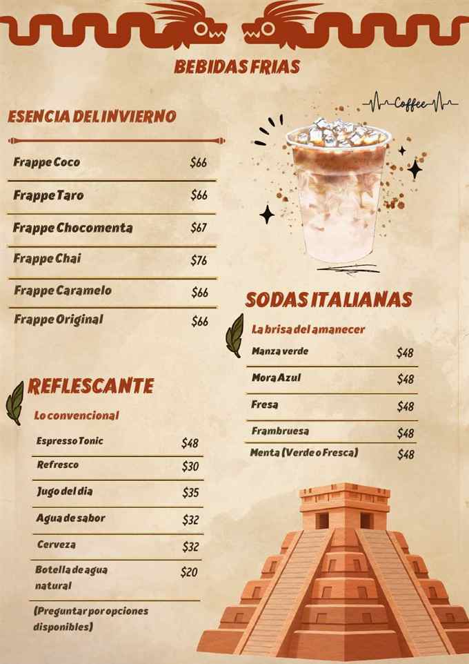 Menú de desayunos, página 3