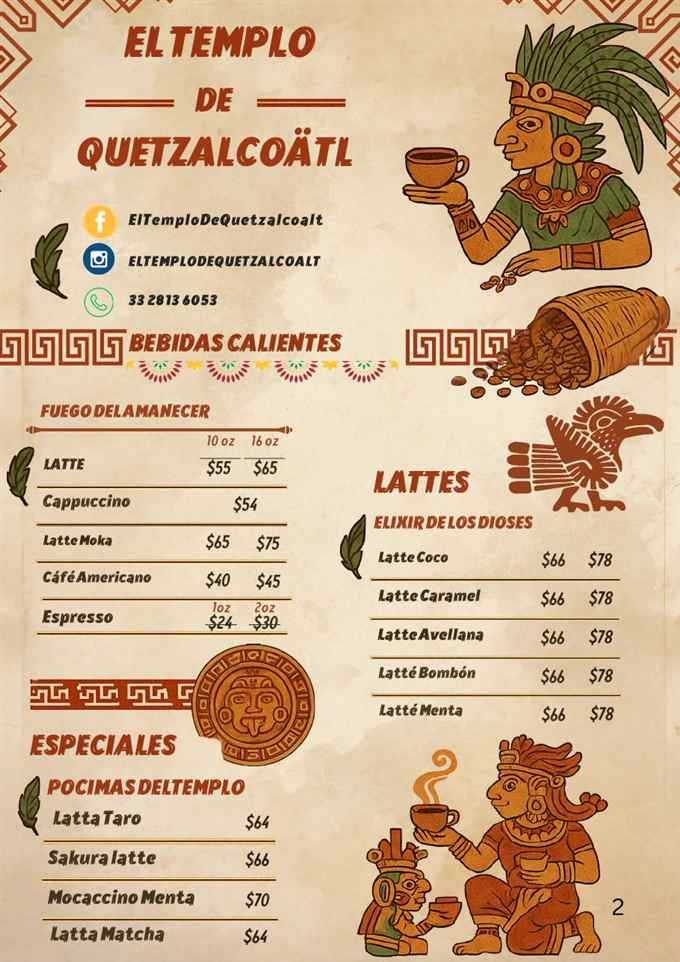 Menú nocturno, página 2