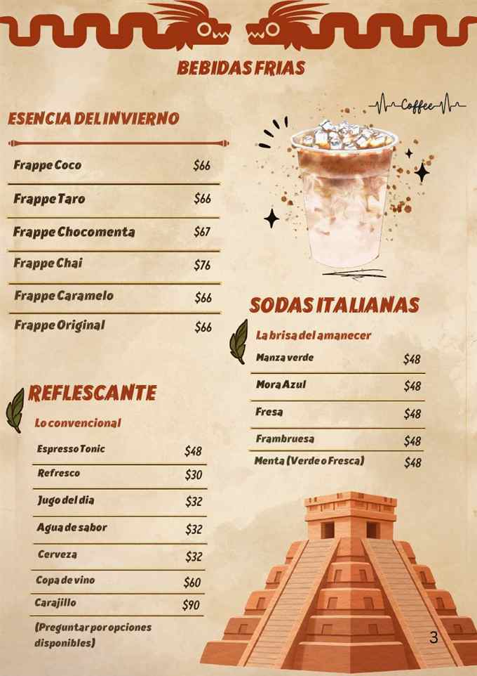 Menú nocturno, página 3