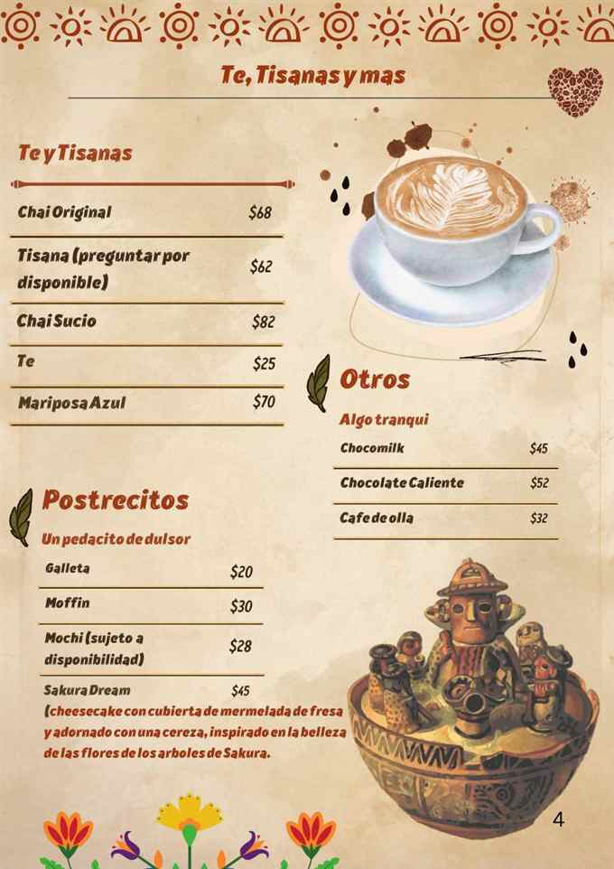 Menú nocturno, página 4