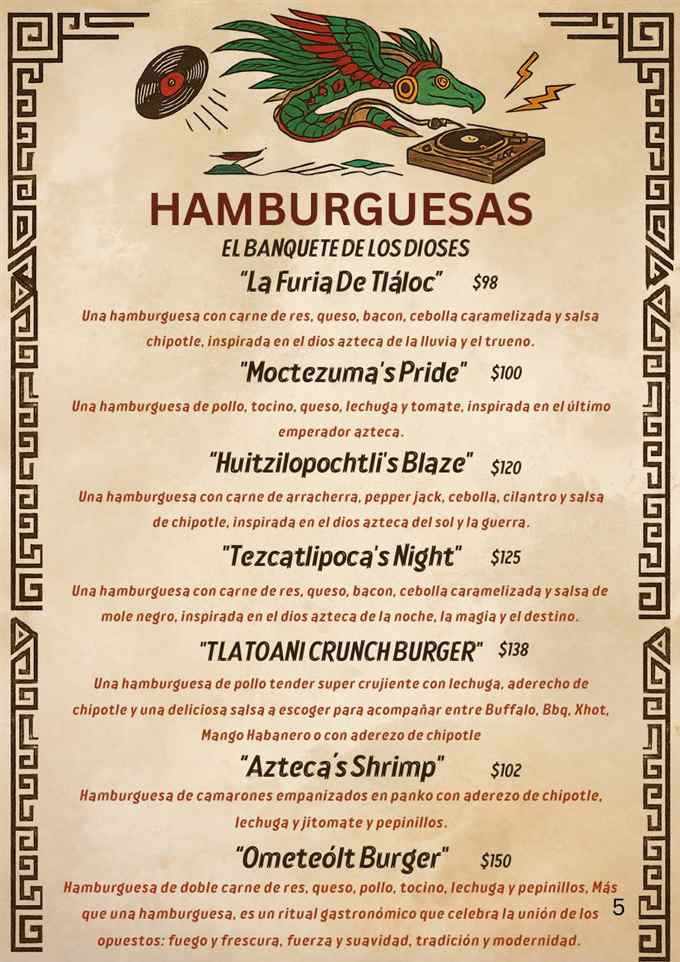 Menú nocturno, página 5