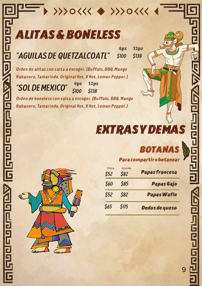 Menú nocturno, página 9